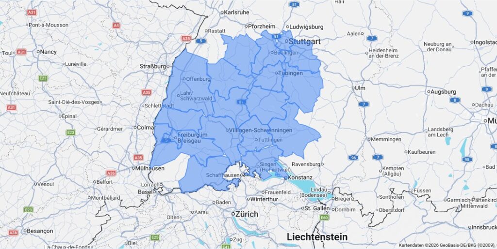 Einsatzgebiete Baden-Württemberg